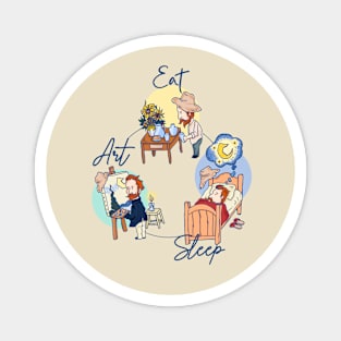 Eat - Sleep - Art with Van Gogh Magnet